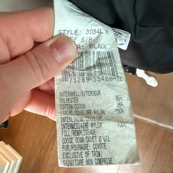 Canada Goose Black Parka Sz. S - Picture 6 of 6